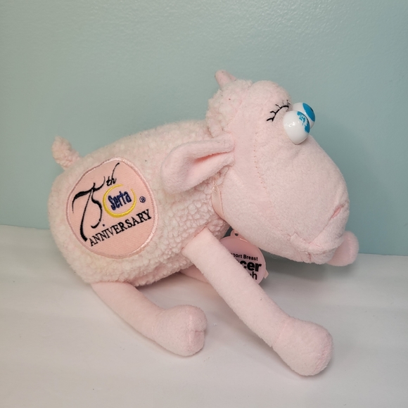 Serta Sleep Sheep 75th Anniversary Breast Cancer Awareness Collector Pink Plush - Picture 1 of 9